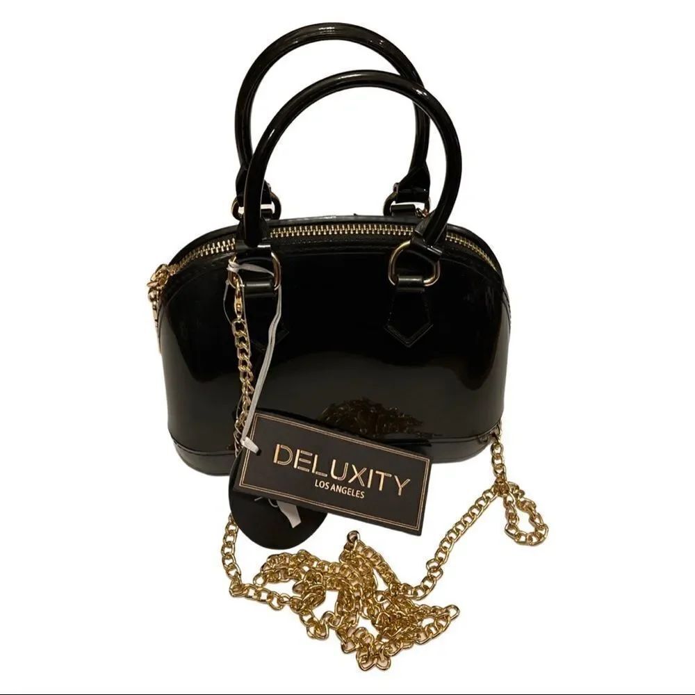 Deluxity Black Crossbody Jelly Purse • NWT